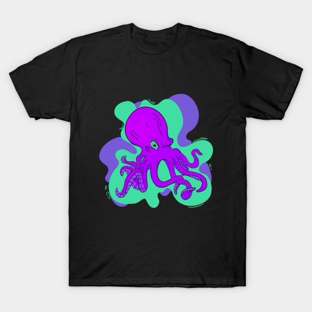 Octopus (8 tentacles and 3 hearts) T-Shirt by TeeDraw